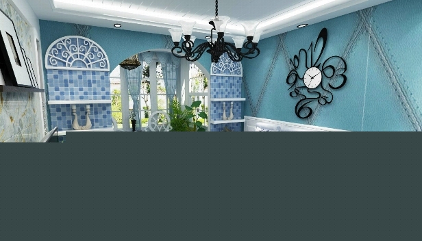 90㎡/兩室兩廳一衛(wèi)/地中海